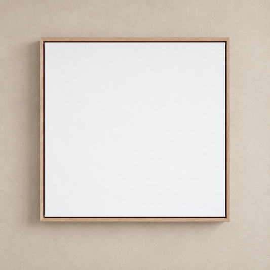 Canvas With Oak Float Frame