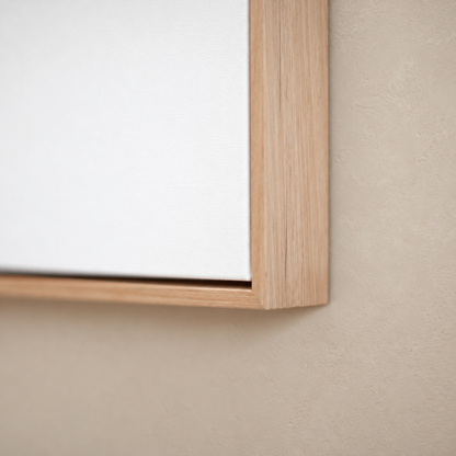 Canvas With Oak Float Frame