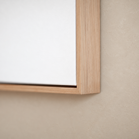 Canvas With Oak Float Frame